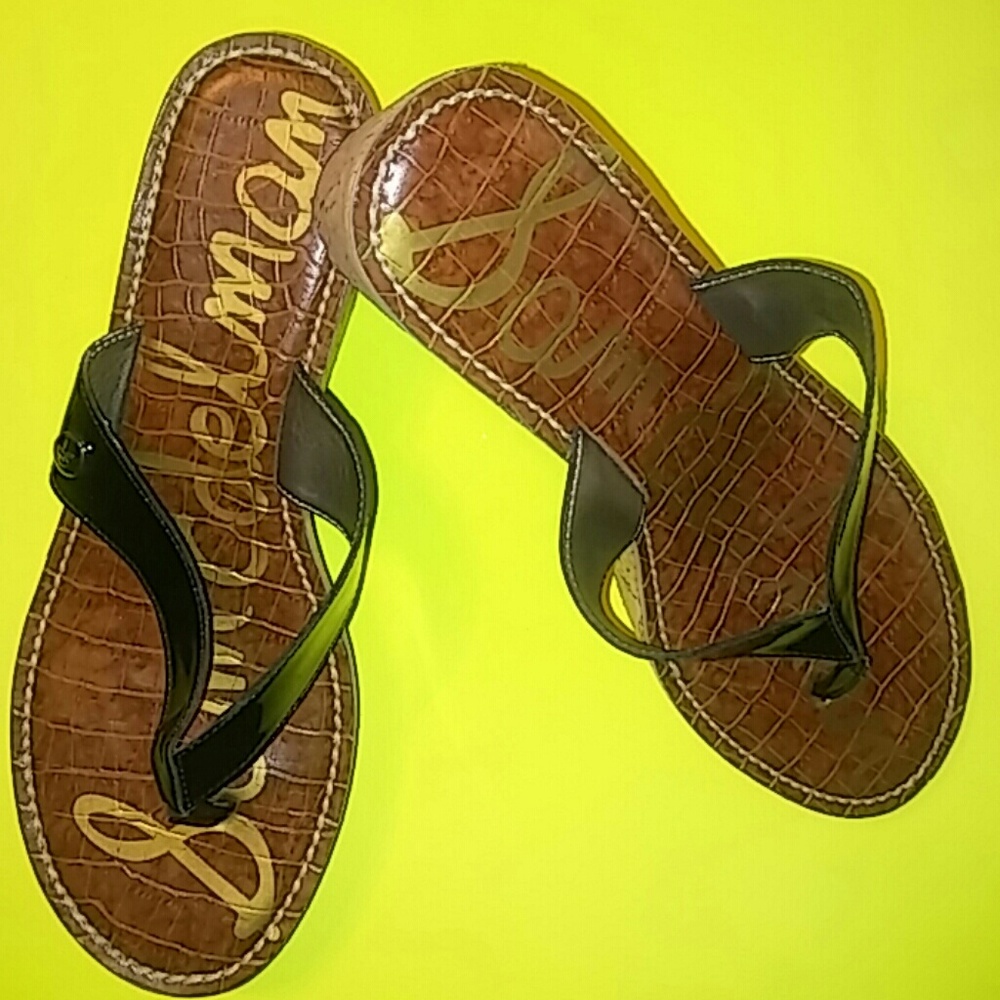 Sam Edelman Black Romy Wedges